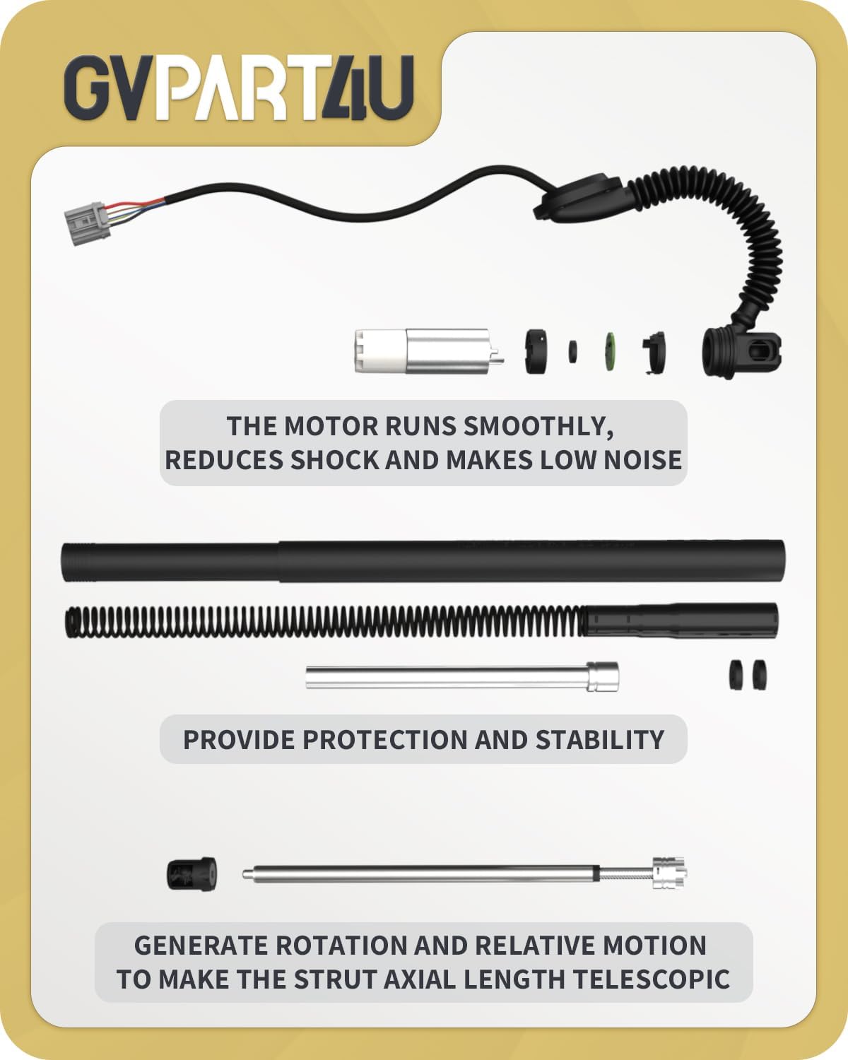 Rear Liftgate Power Support Shock Strut Compatible with Chevy Suburban Tahoe GMC Yukon XL Cadillac Escalade ESV 2015-2019 Electric Tailgate Lift Actuator Replaces# 84306929 84036214 84183515