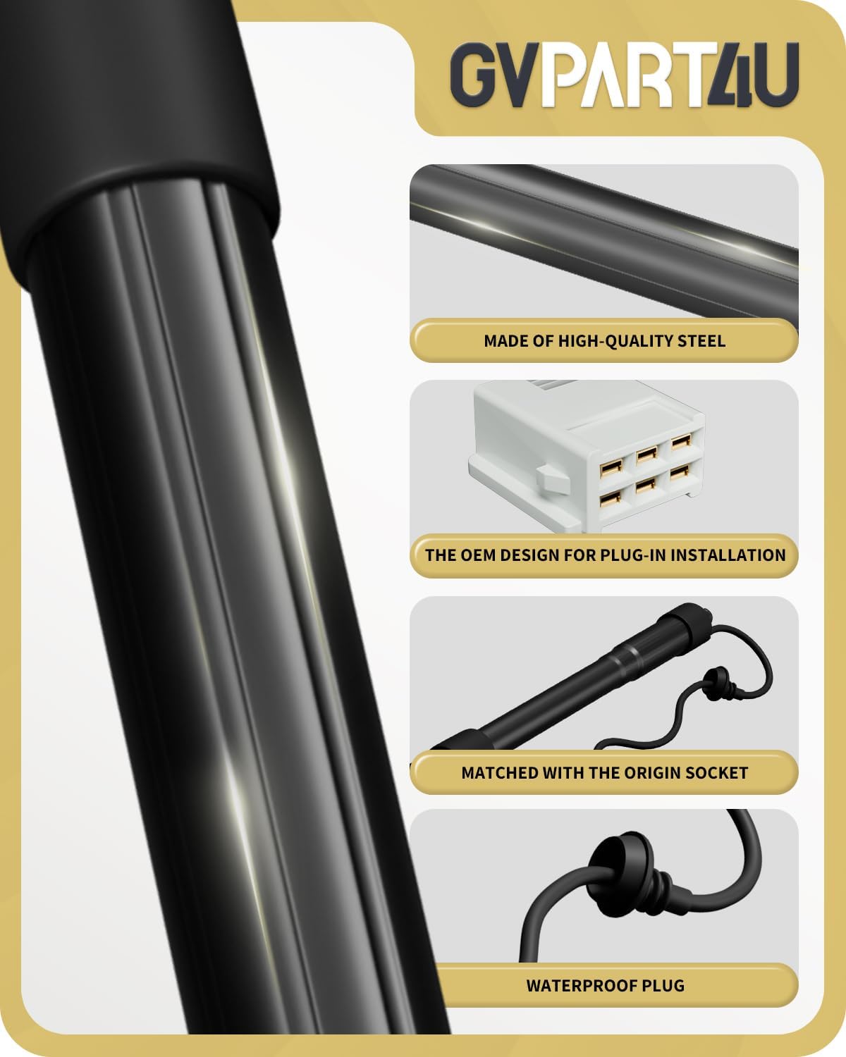 Power Liftgate Struts Fit for Toyota RAV4 Prime 2019-2025, 2Pcs | OE 68910-42060 68920-42020, Rear Electric Trunk Shock Actuator, Tailgate Lift Support, For 2019 2020 2021 2022 2023 2024 2025