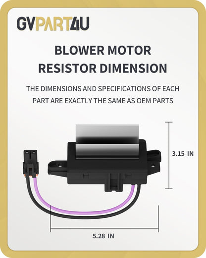 Blower Motor Resistor Fit for 2003-2006 Chevy Silverado Tahoe