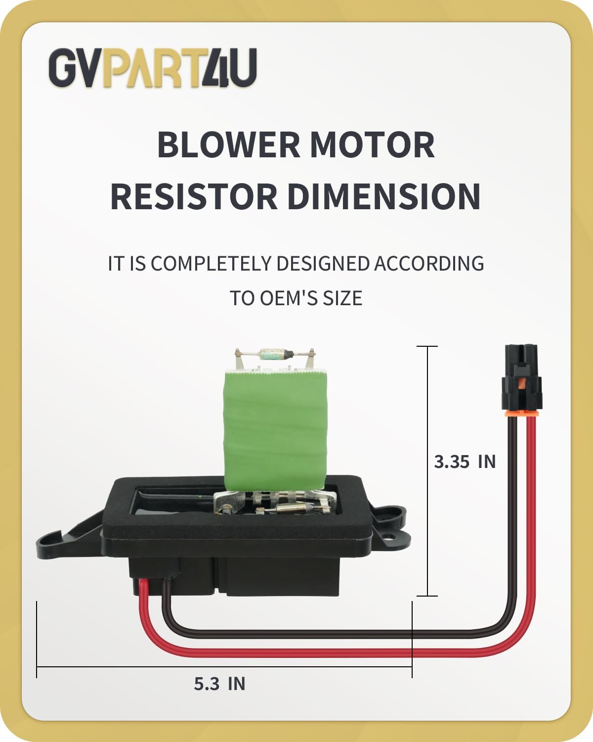 Blower Motor Resistor 89019088 2003 2004 2005 2006 for Chevy Chevrolet Avalanche Silverado 1500 2500 Suburban Tahoe, for GMC Sierra Yukon, Blower Resistor 1581086 with Manual AC Control