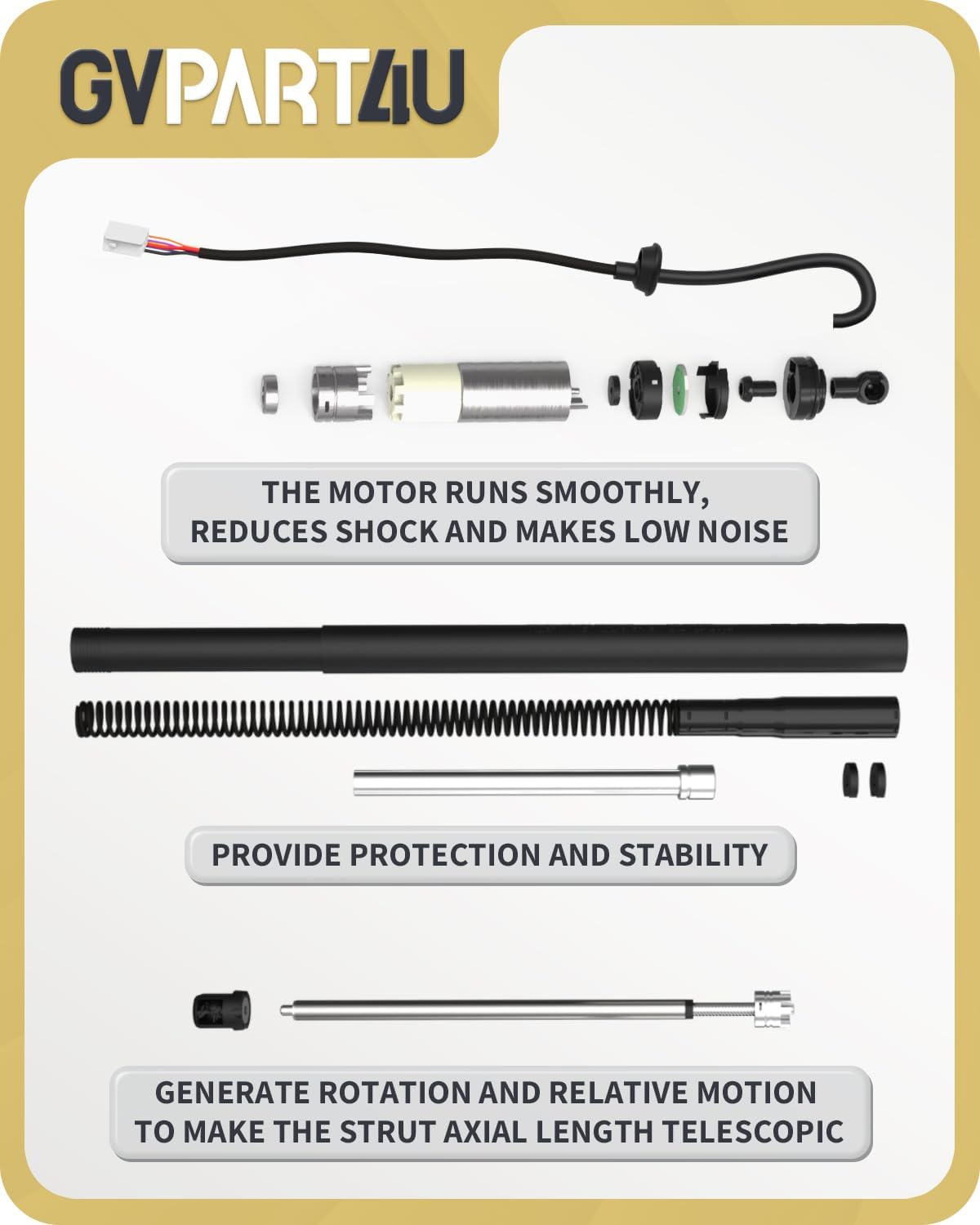 Power Rear Liftgate Struts Fit for Land Rover Range Rover Sport 2012-2013 Tailgate Electric Hatch Lift Actuator Trunk Shock Support OEM# LR051443, LR062078, Left/Right, 1pc