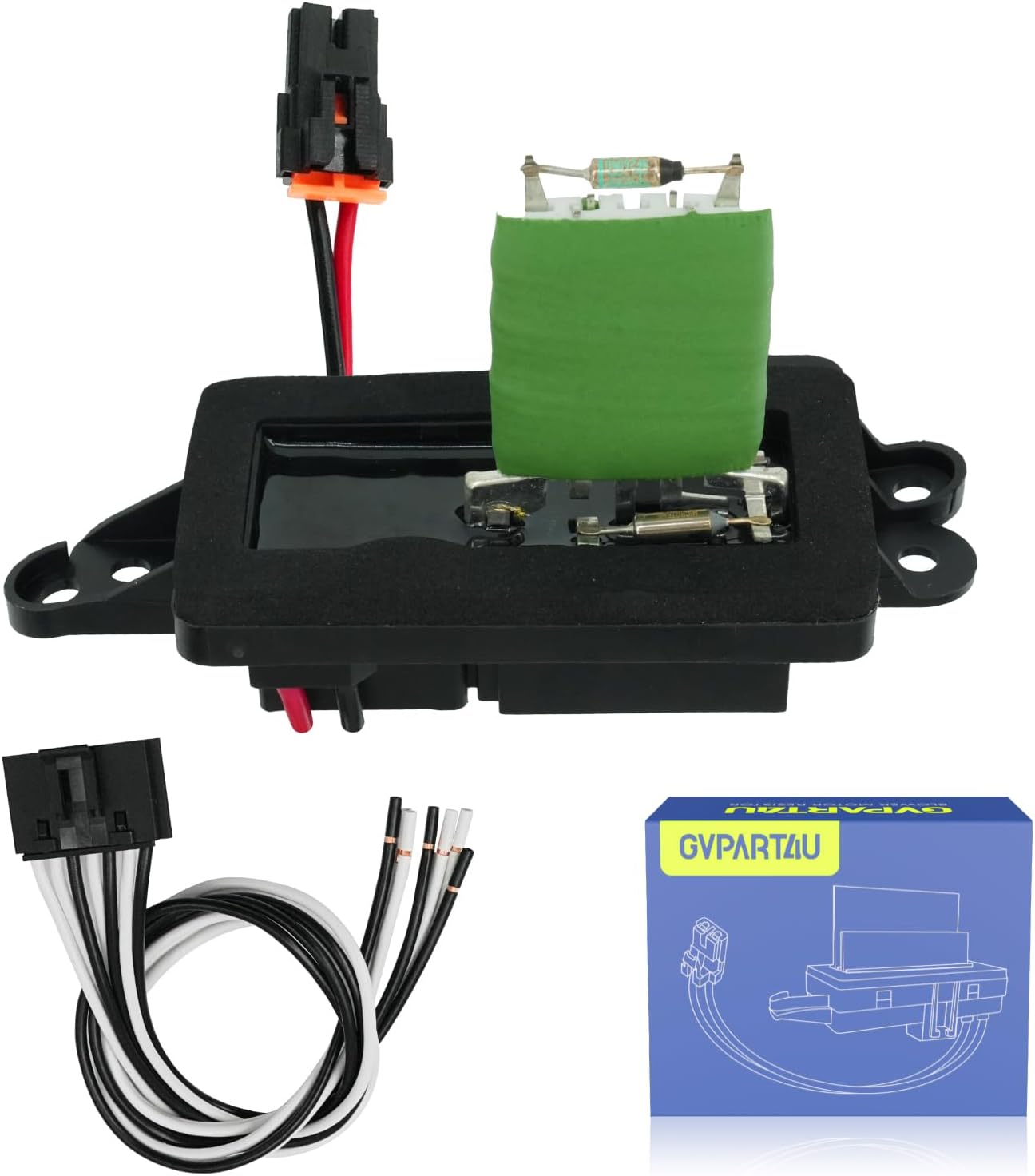 Blower Motor Resistor 89019088 2003 2004 2005 2006 for Chevy Chevrolet Avalanche Silverado 1500 2500 Suburban Tahoe, for GMC Sierra Yukon, Blower Resistor 1581086 with Manual AC Control