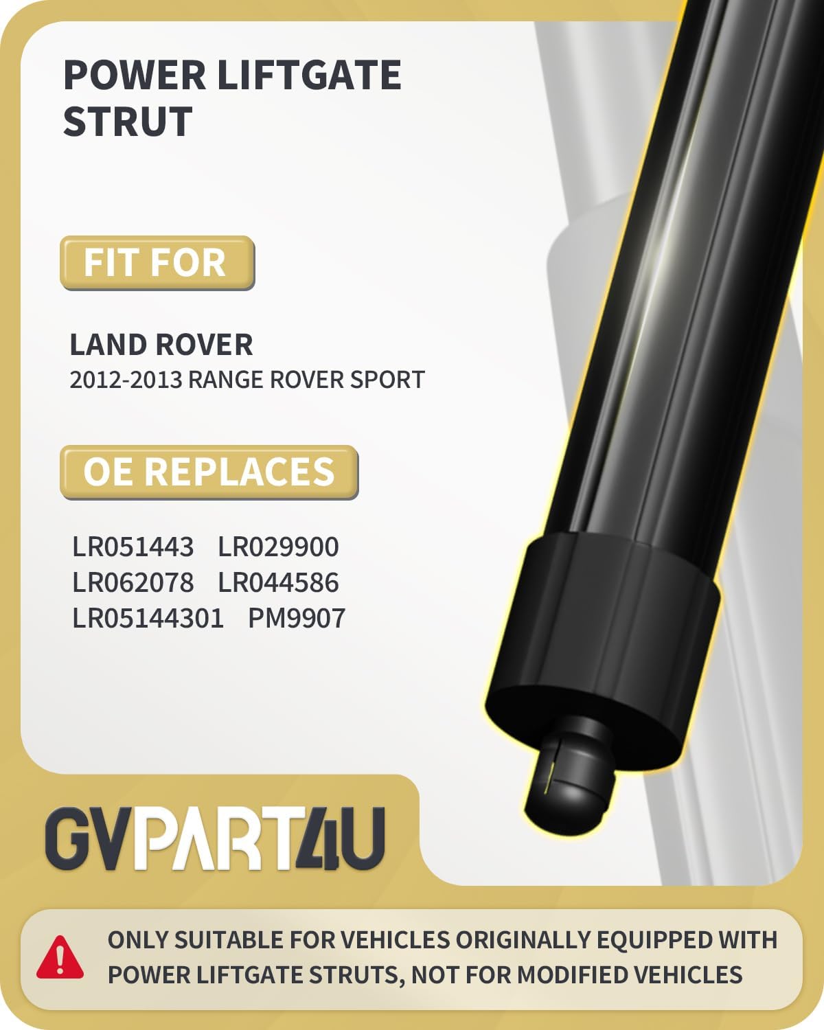 Power Rear Liftgate Struts Fit for Land Rover Range Rover Sport 2012-2013 Tailgate Electric Hatch Lift Actuator Trunk Shock Support OEM# LR051443, LR062078, Left/Right, 1pc