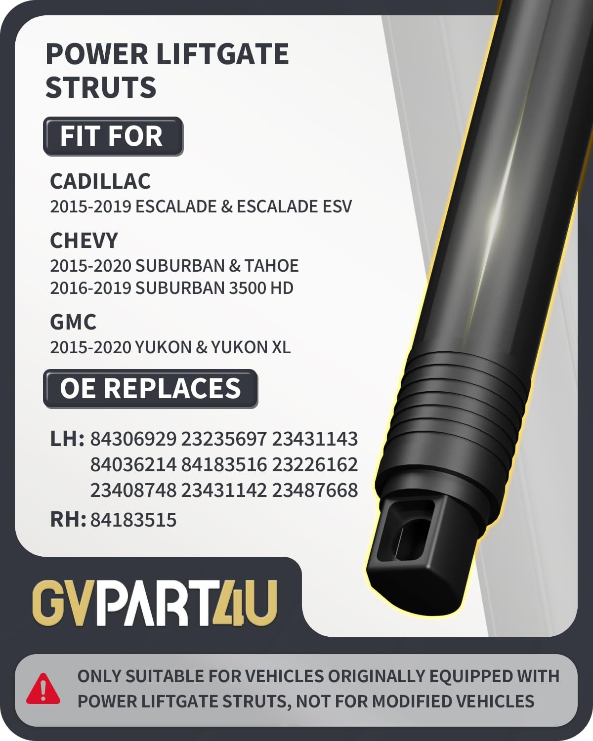 Power Liftgate Struts Fit for Cadillac GMC Chevy 2015-2020, 2Pc