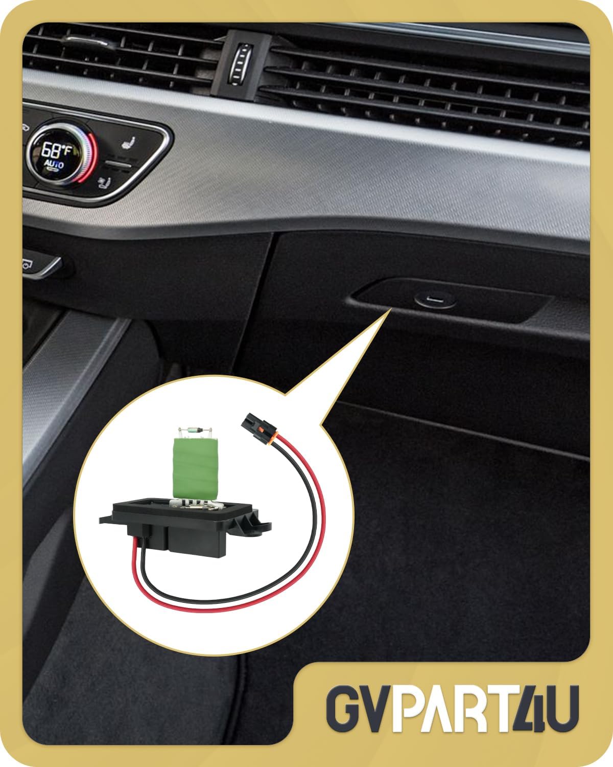 Blower Motor Resistor 89019088 2003 2004 2005 2006 for Chevy Chevrolet Avalanche Silverado 1500 2500 Suburban Tahoe, for GMC Sierra Yukon, Blower Resistor 1581086 with Manual AC Control